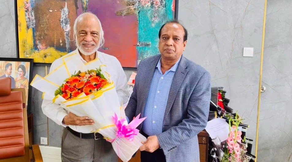 স্থানীয় সরকার মন্ত্রীর সঙ্গে বাগেরহাট মেডিকেল ফাউন্ডেশনের সম্পাদকের সৌজন্য সাক্ষাৎ