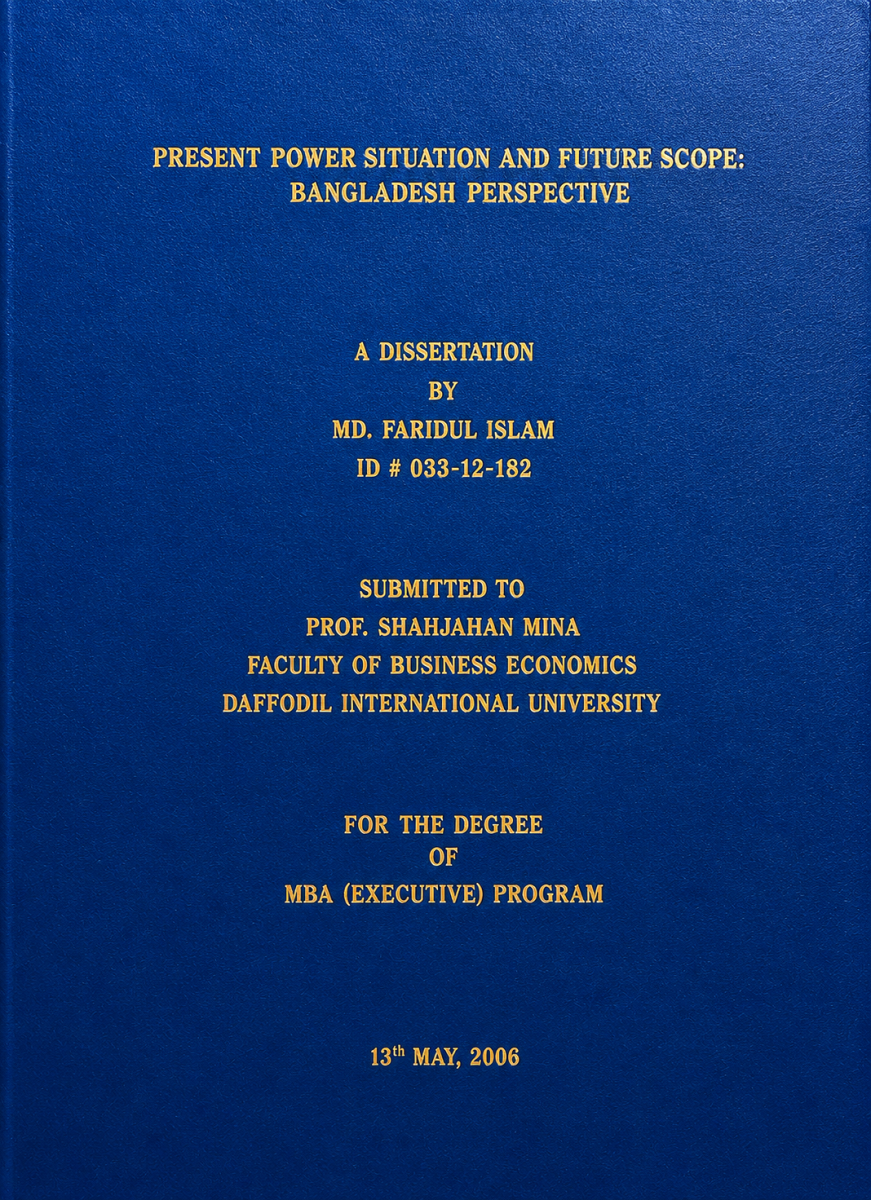 Present Power Situation and Future Scope: Bangladesh Perspective